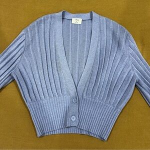 Aritzia Wilfred purple cardigan